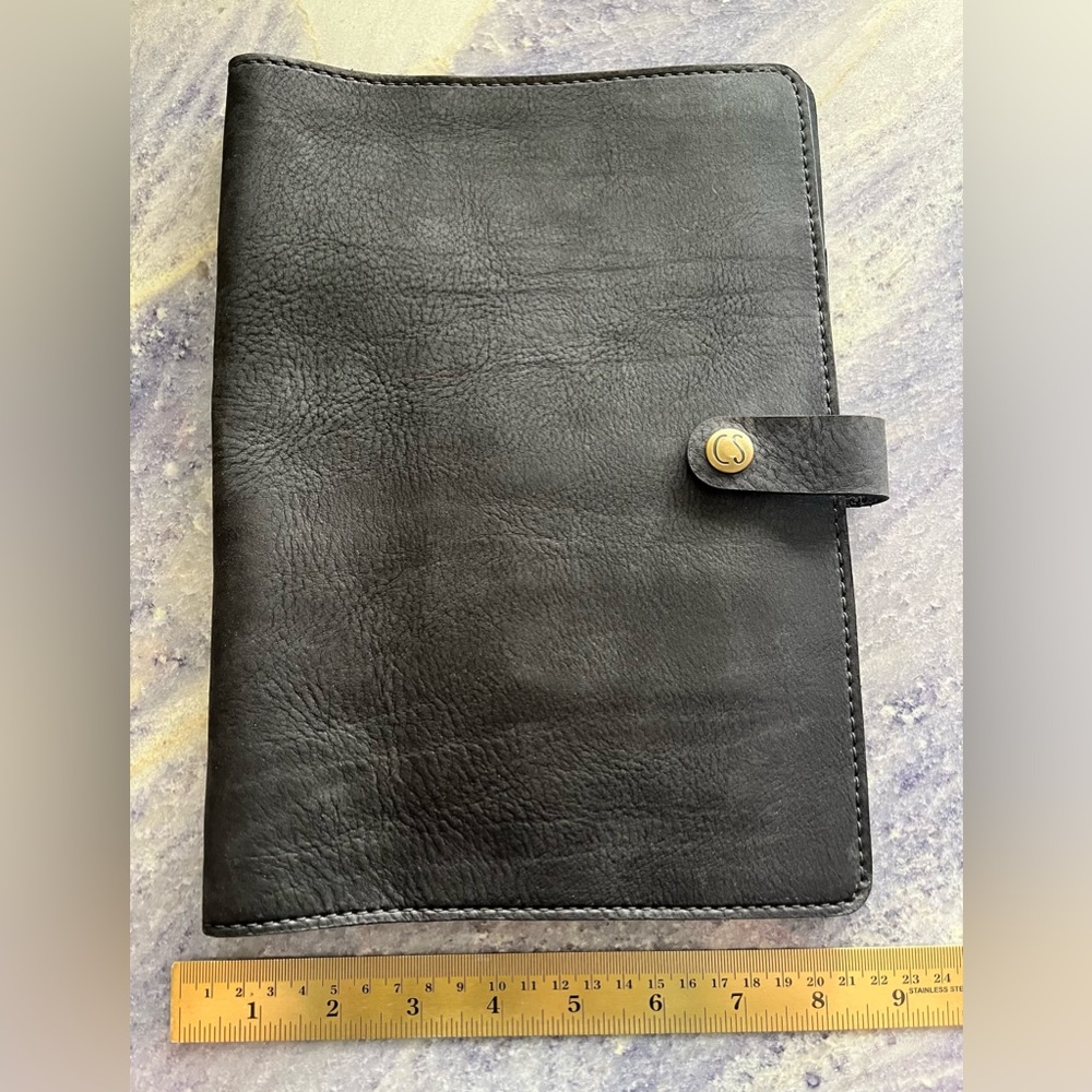 New Chic Sparrow B5 Composition TN Folio Creme Black Beauty Leather Cover